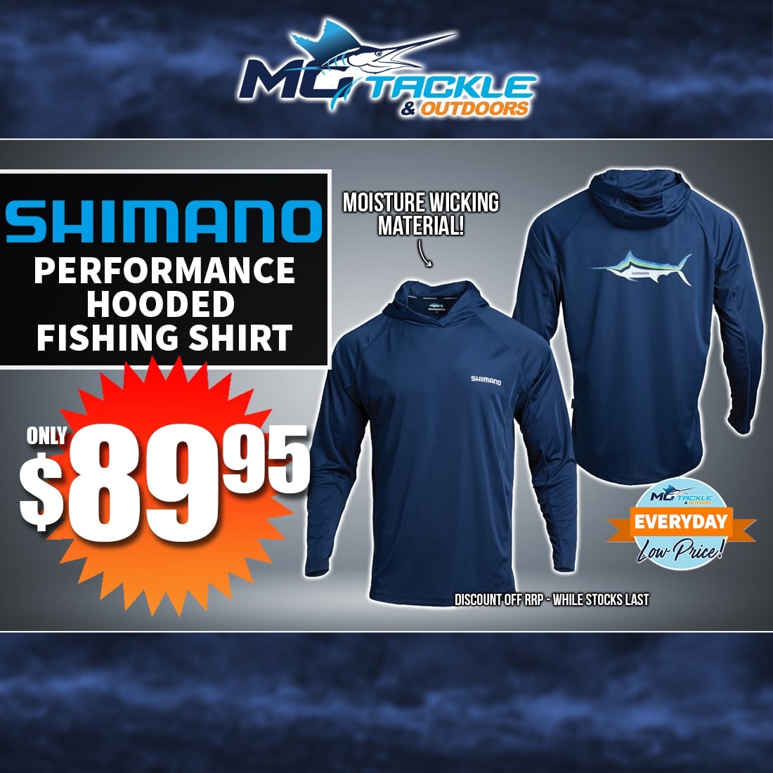 30% Off Shimano Performance Hooded Fishing Shirt