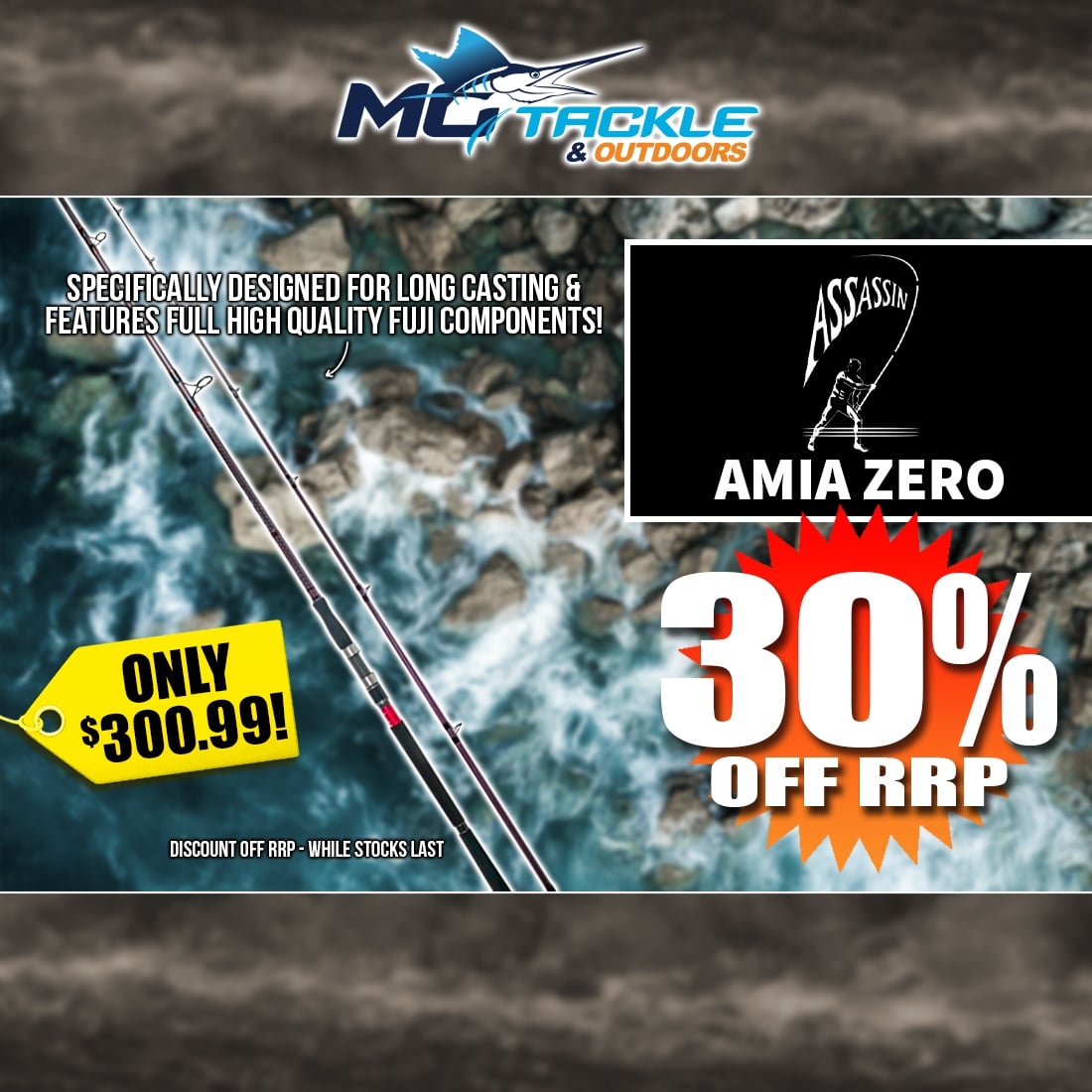 30% off ASSASSIN AMIA ZERO ROD
