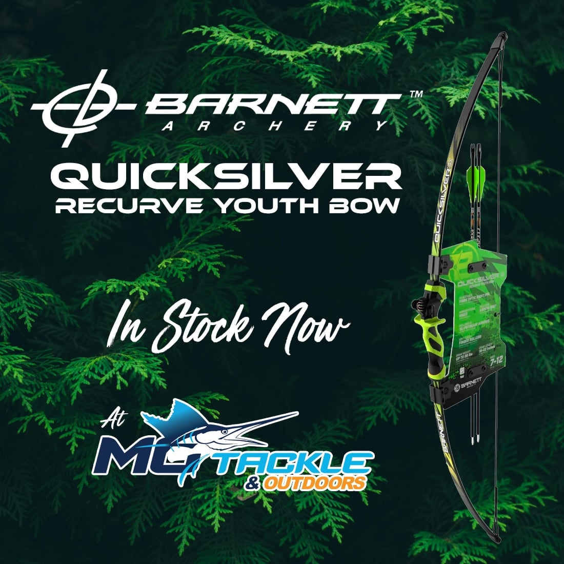 New - BARNETT QUICKSILVER RECURVE YOUTH BOW