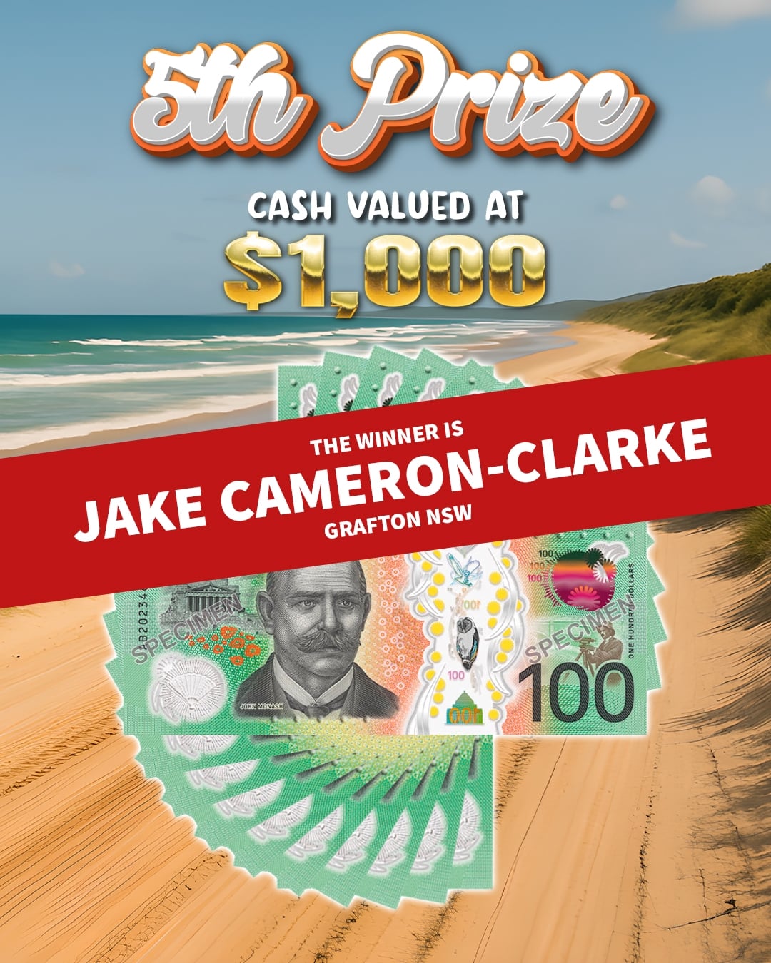 Cash Prize Winner