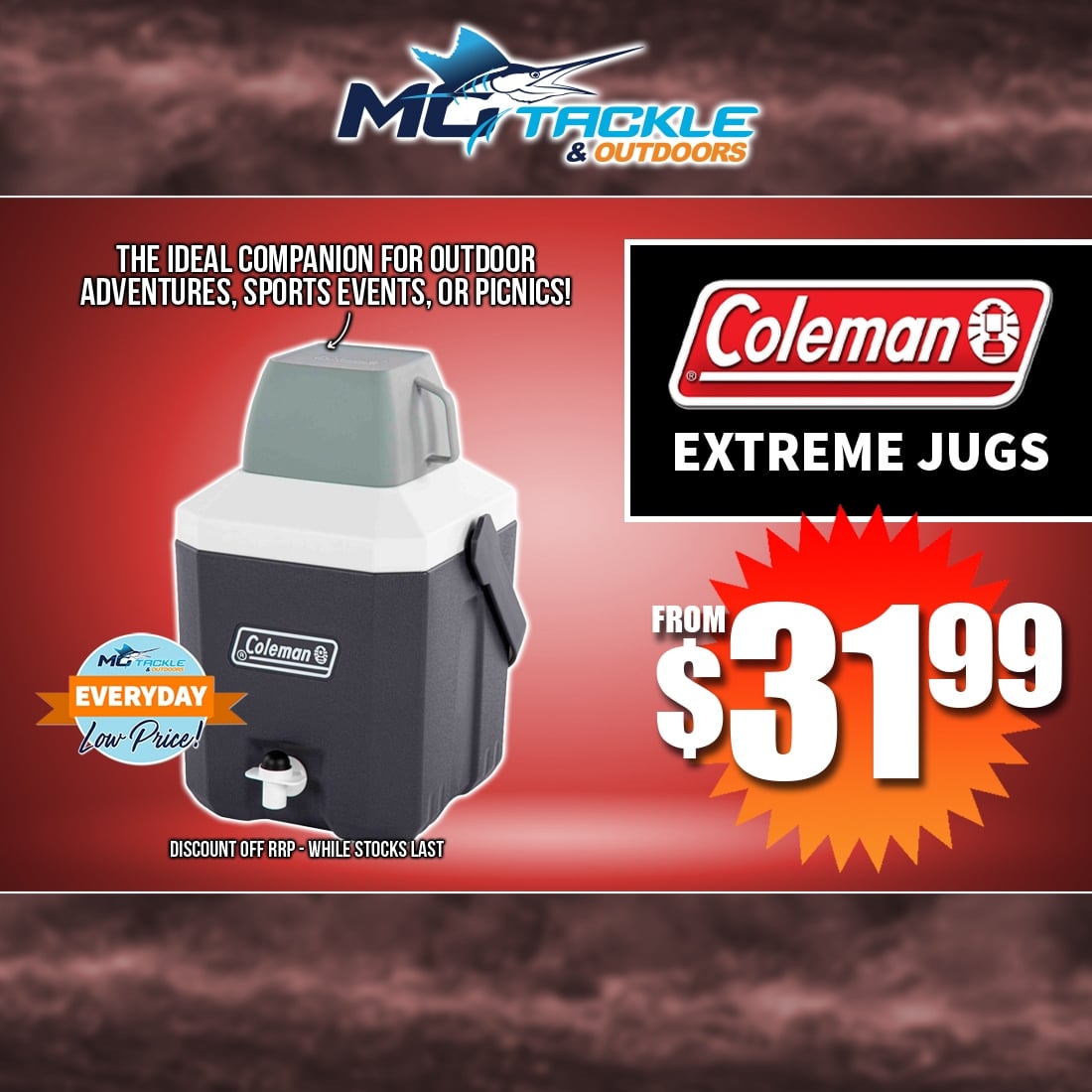 COLEMAN EXTREME JUG from $31.99