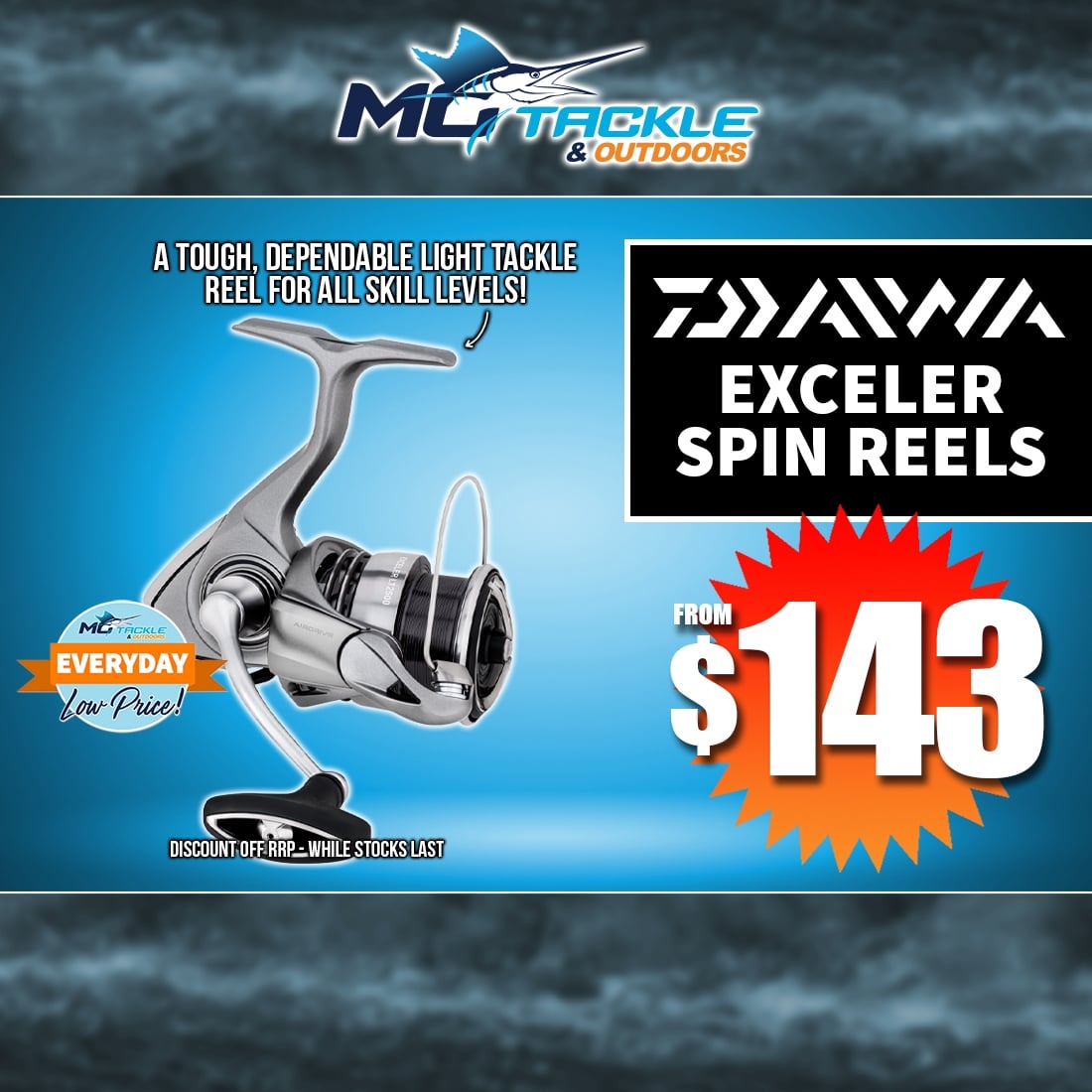 DAIWA 23 EXCELER SPIN REEL from $143