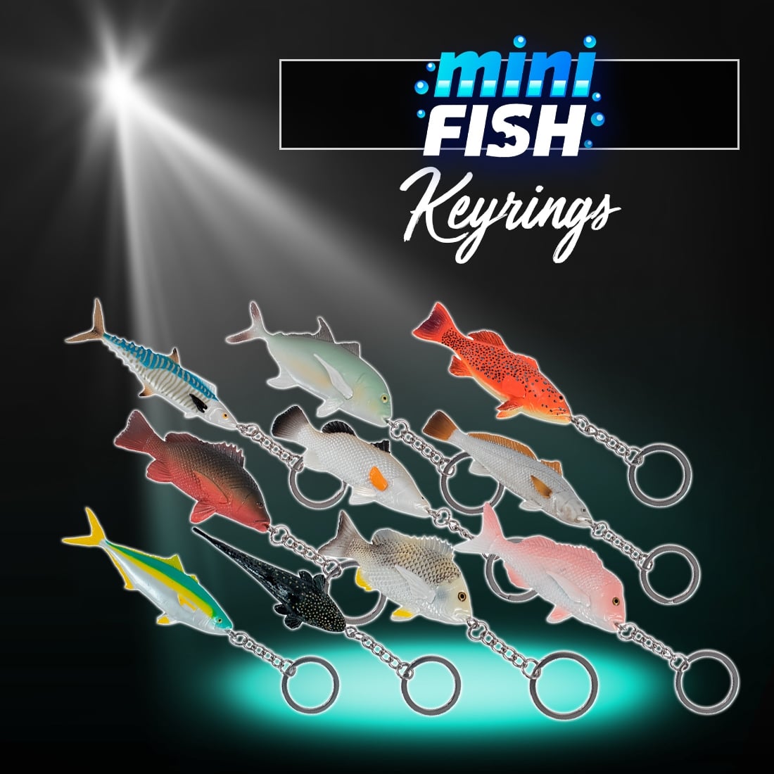 New - MINI FISH KEYRING