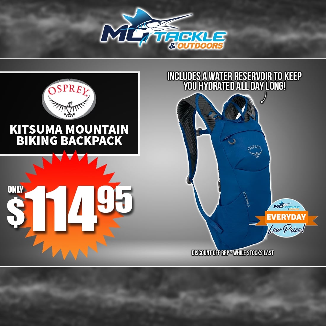 OSPREY KITSUMA WOMENS MOUNTAIN BIKING BACKPACK only $114.95