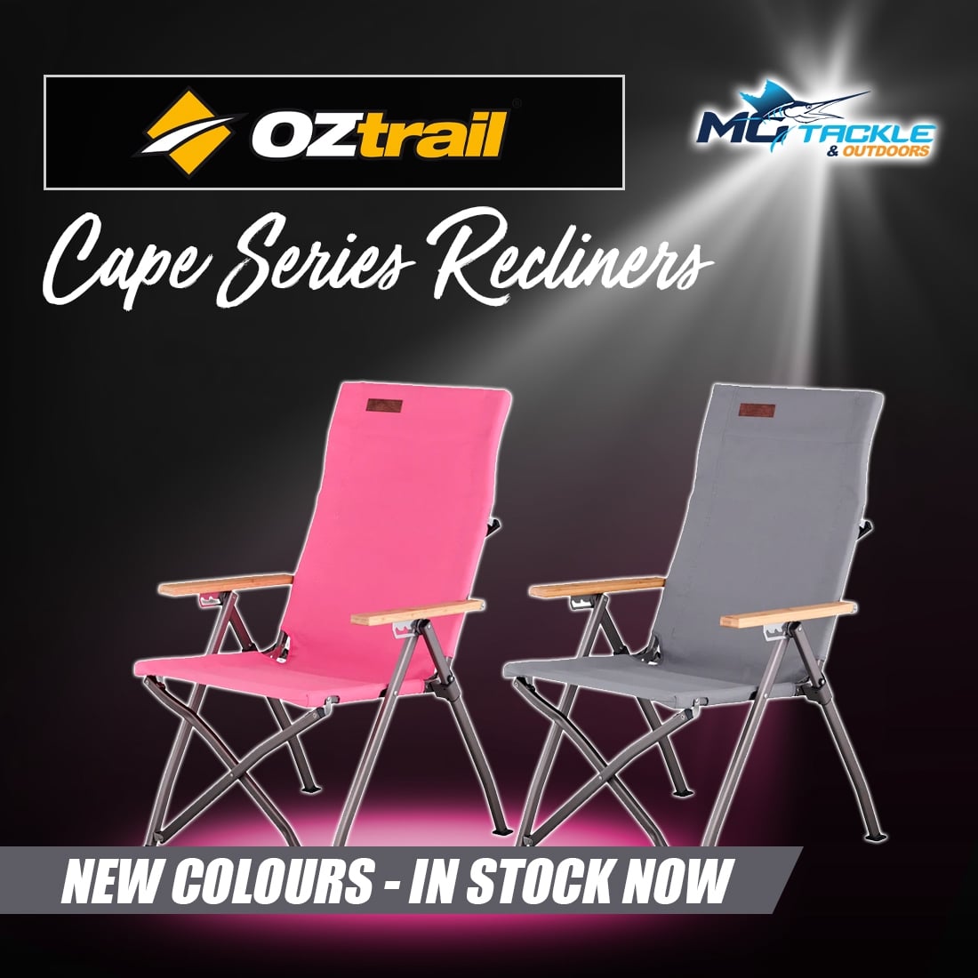 New Colours - OZTRAIL CAPE SERIES RECLINER CHAIR