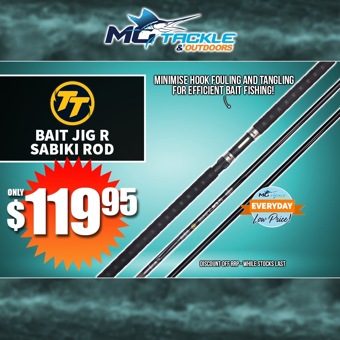TT BAIT JIG R SABIKI ROD only $119.95