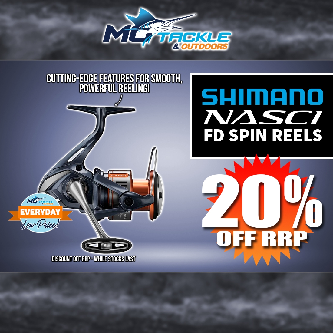 20% off SHIMANO NASCI FD SPIN REEL