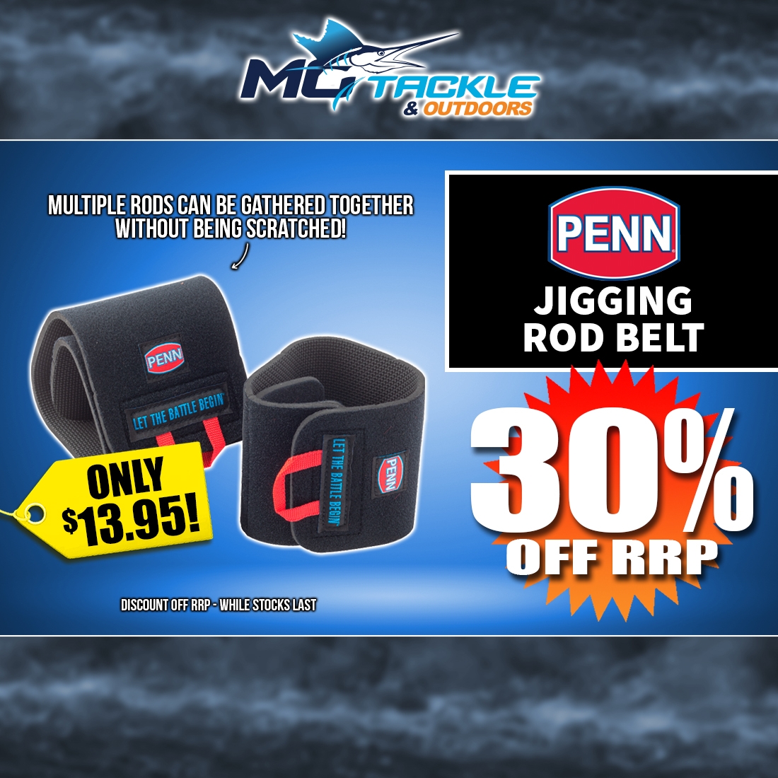 30% off PENN JIGGING ROD BELT