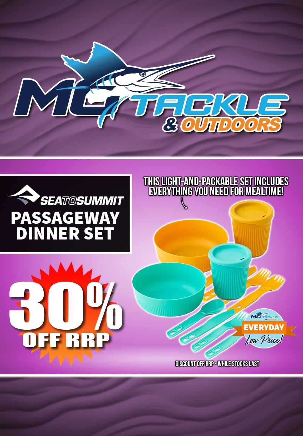 30% off SEA TO SUMMIT PASSAGE DINNERWARE SET