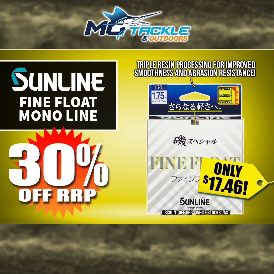 30% off SUNLINE FINE FLOAT MONO LINE