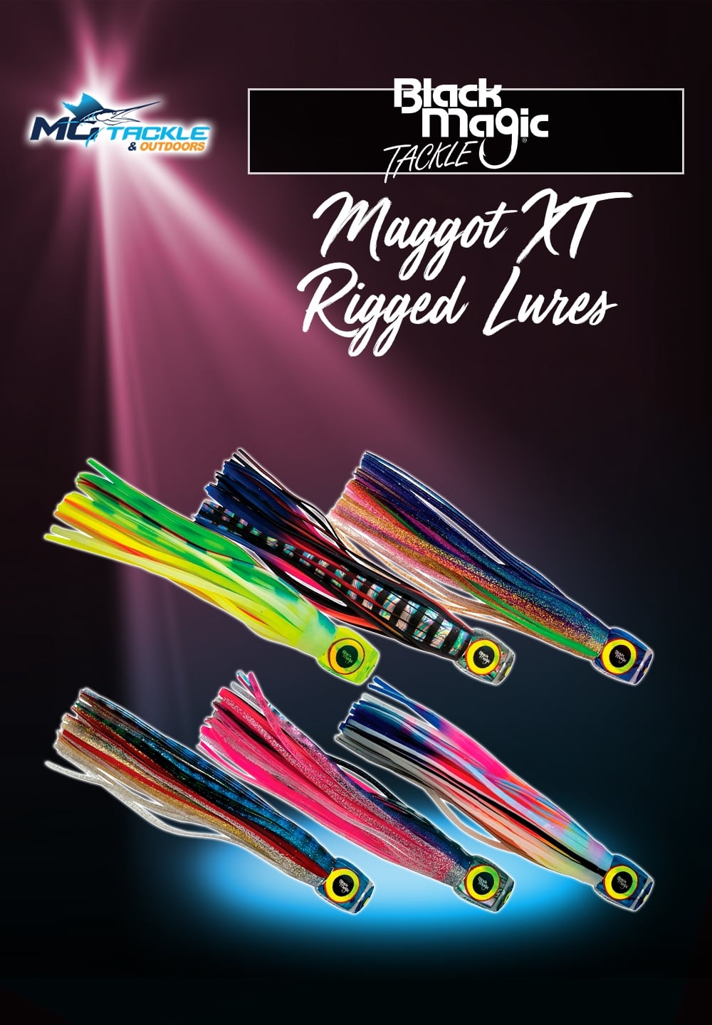 New - BLACK MAGIC MAGGOT XT RIGGED LURE
