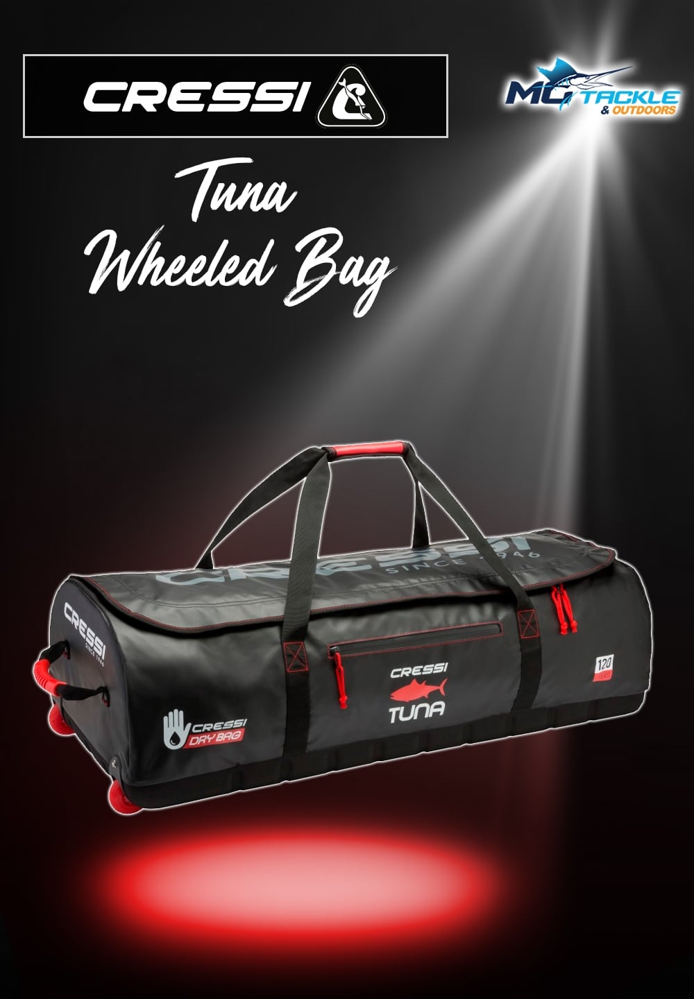New - CRESSI TUNA WHEELED BAG