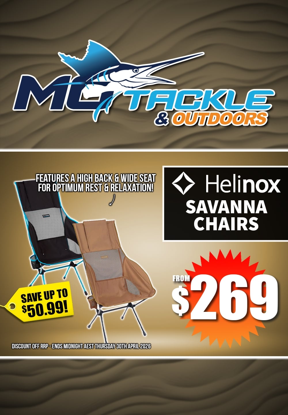 HELINOX SAVANNA CHAIR from $269