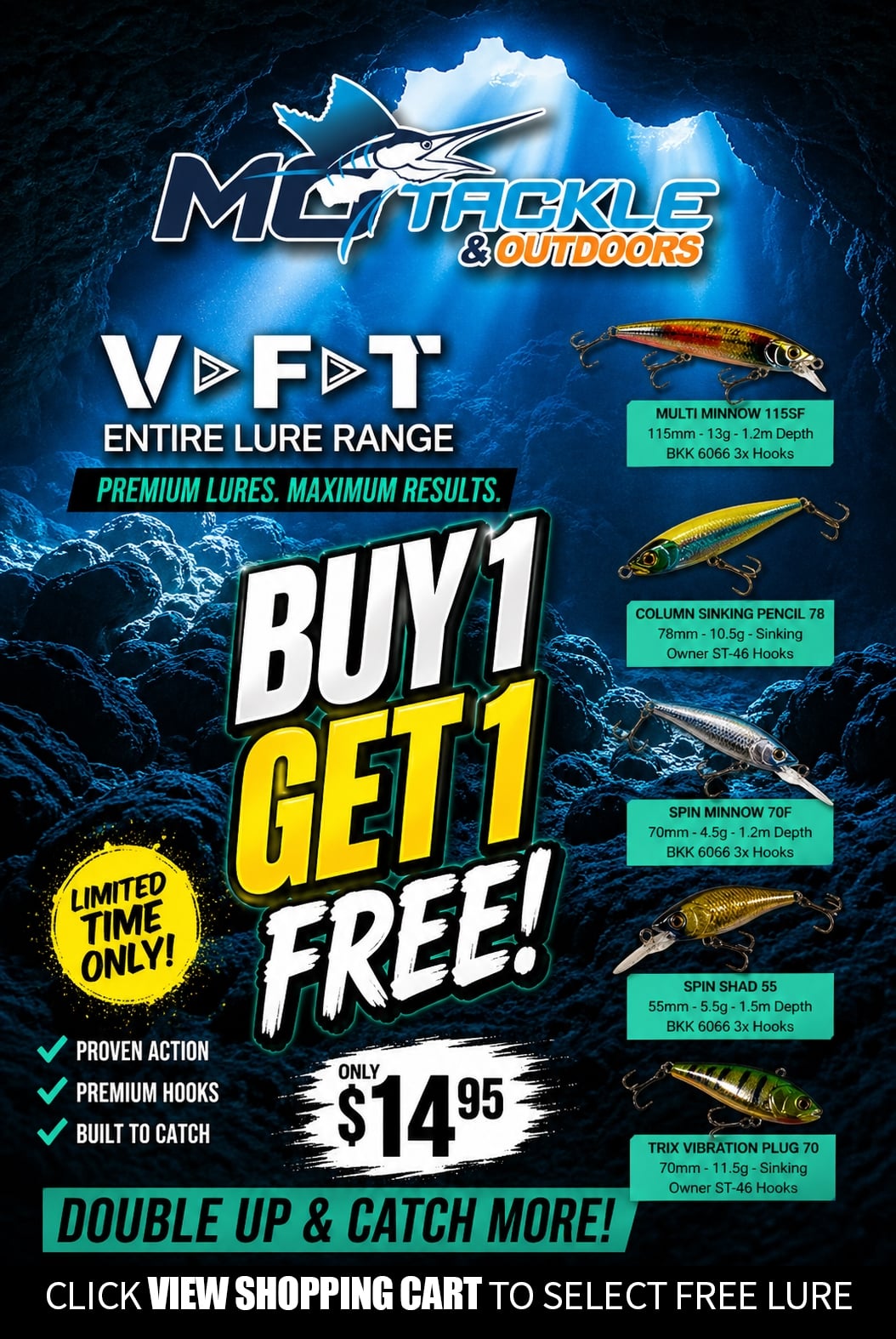 VFT Lures - Buy 1 Get 1 Free