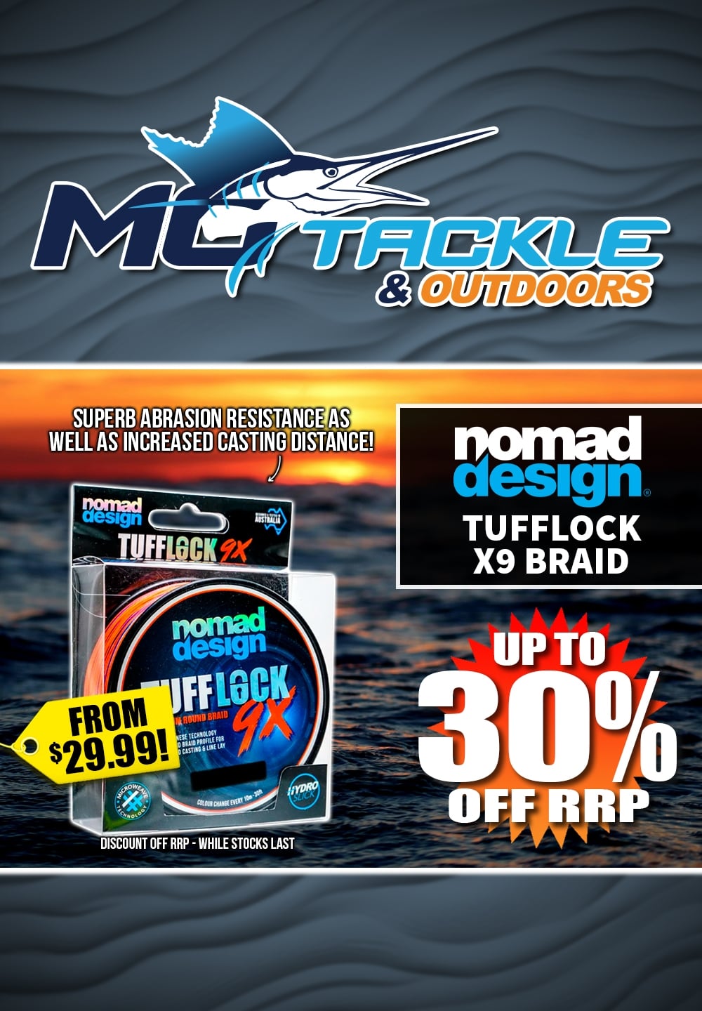 Up to 30% off NOMAD DESIGN TUFFLOCK X9 BRAID