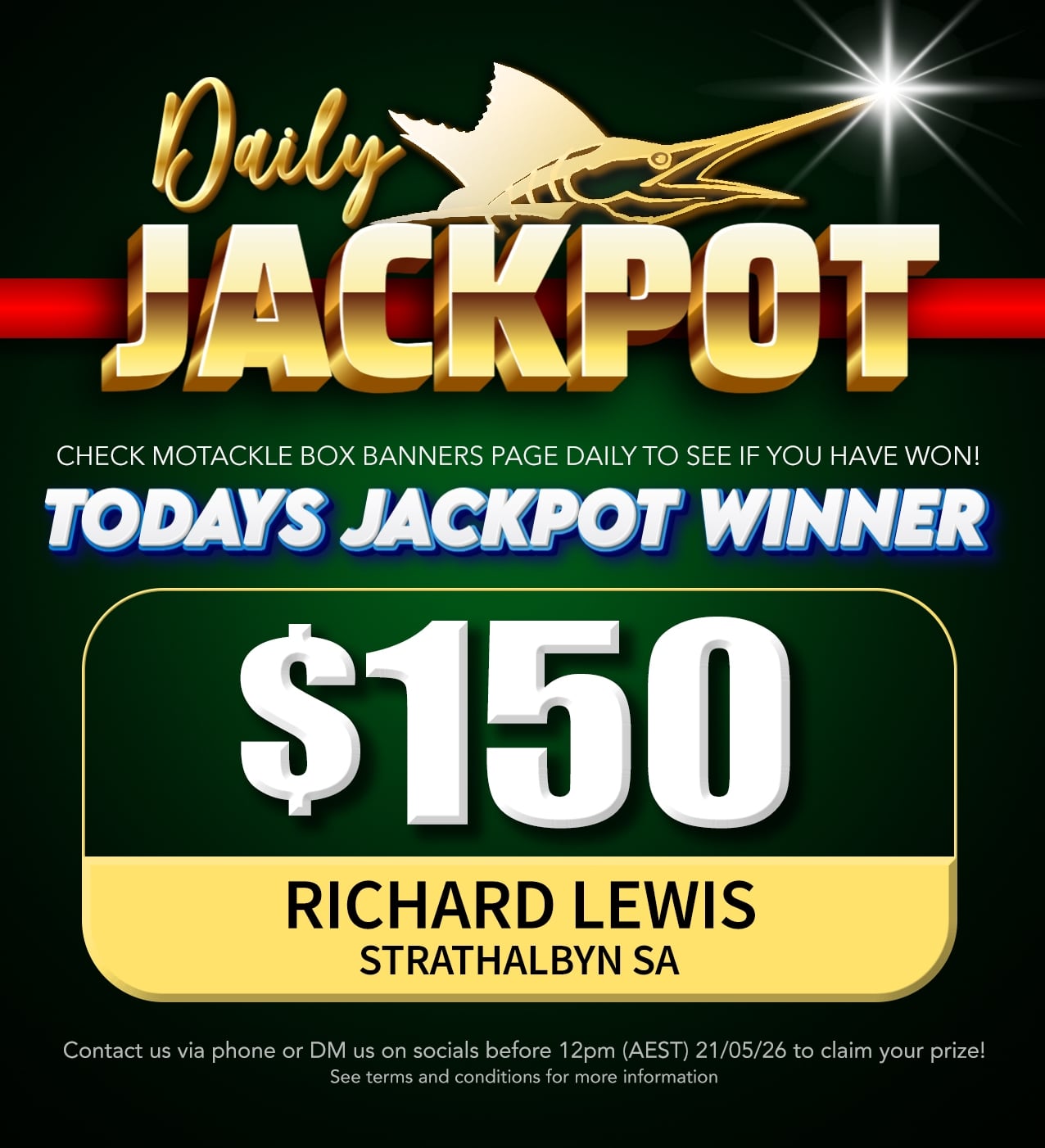 Daily Jackpot Winner