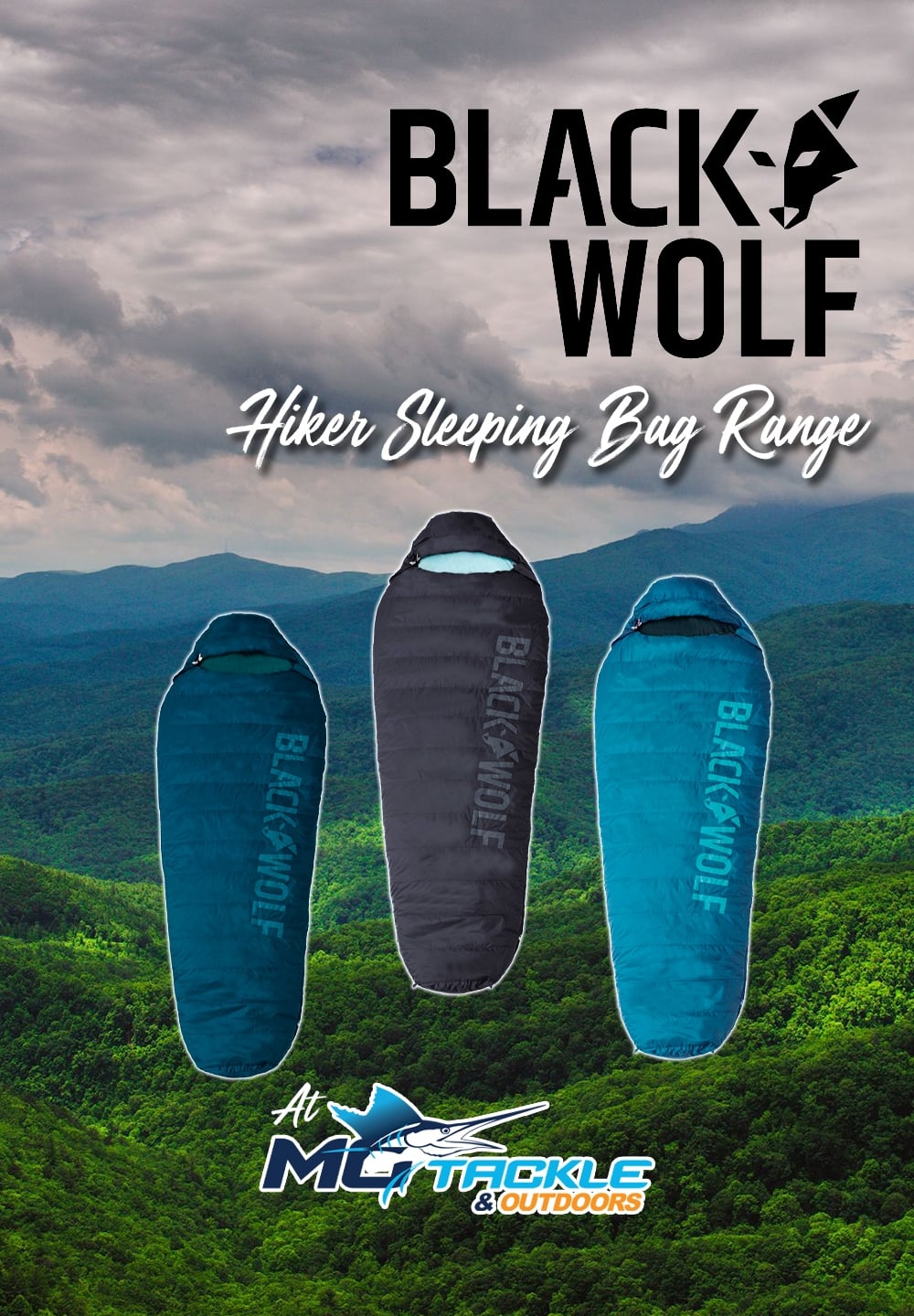New - Black Wolf Hiker Sleeping Bag Range