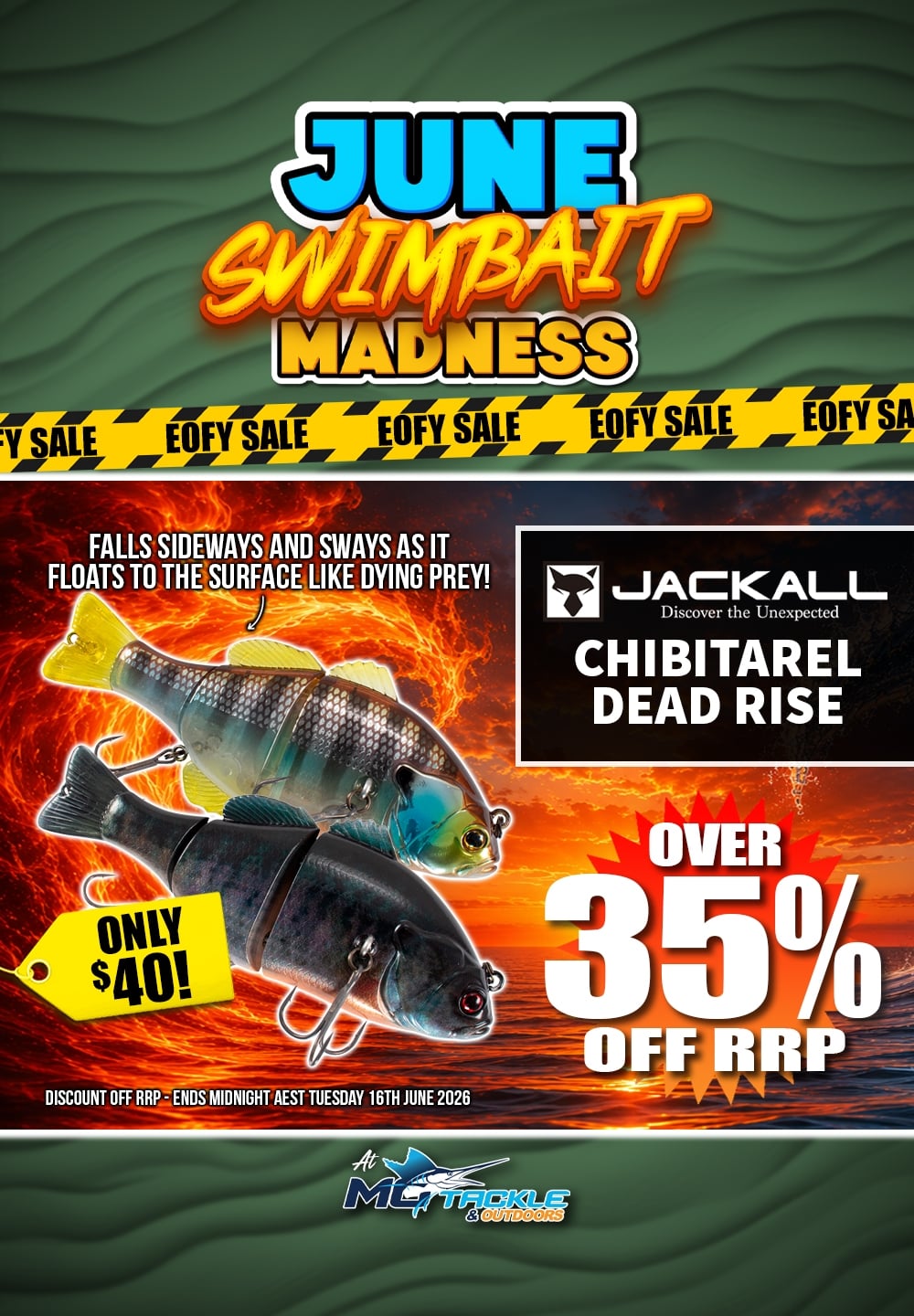 JACKALL CHIBITAREL DEAD RISE SWIMBAIT LURE only $40