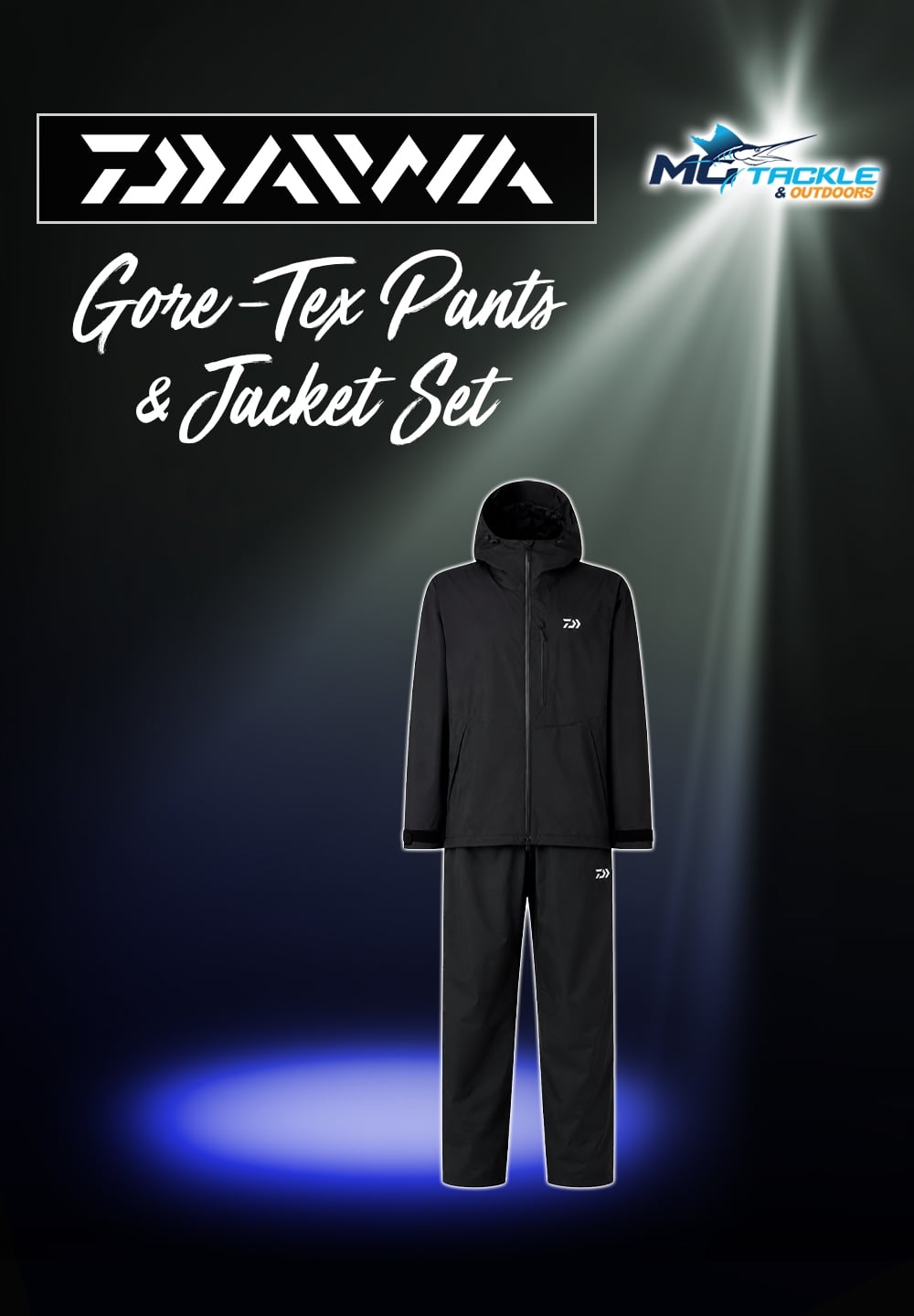 New - DAIWA DR-3625E GORE-TEX PANTS & JACKET SET