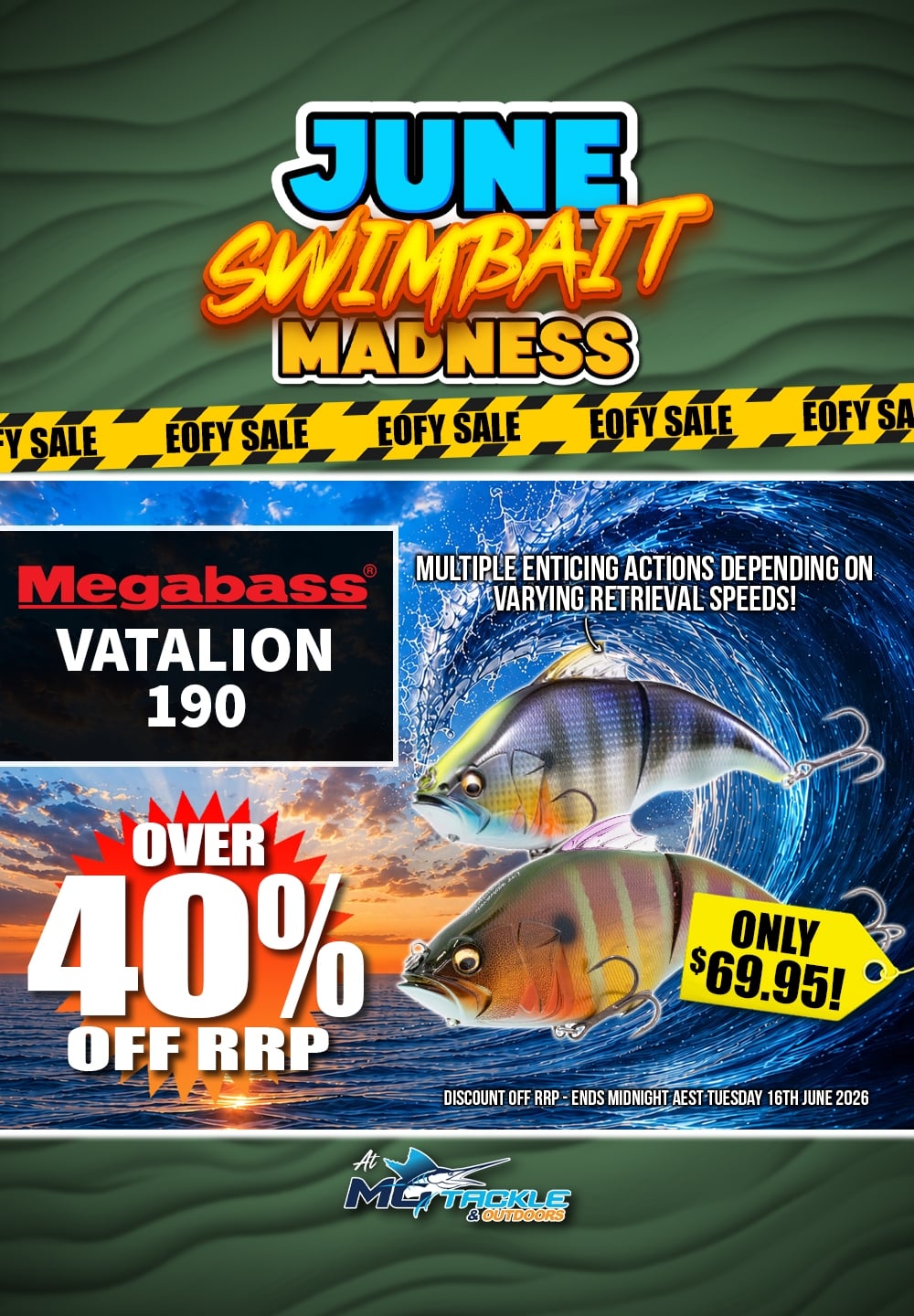 Megabass Vatalion 190 only $69.95