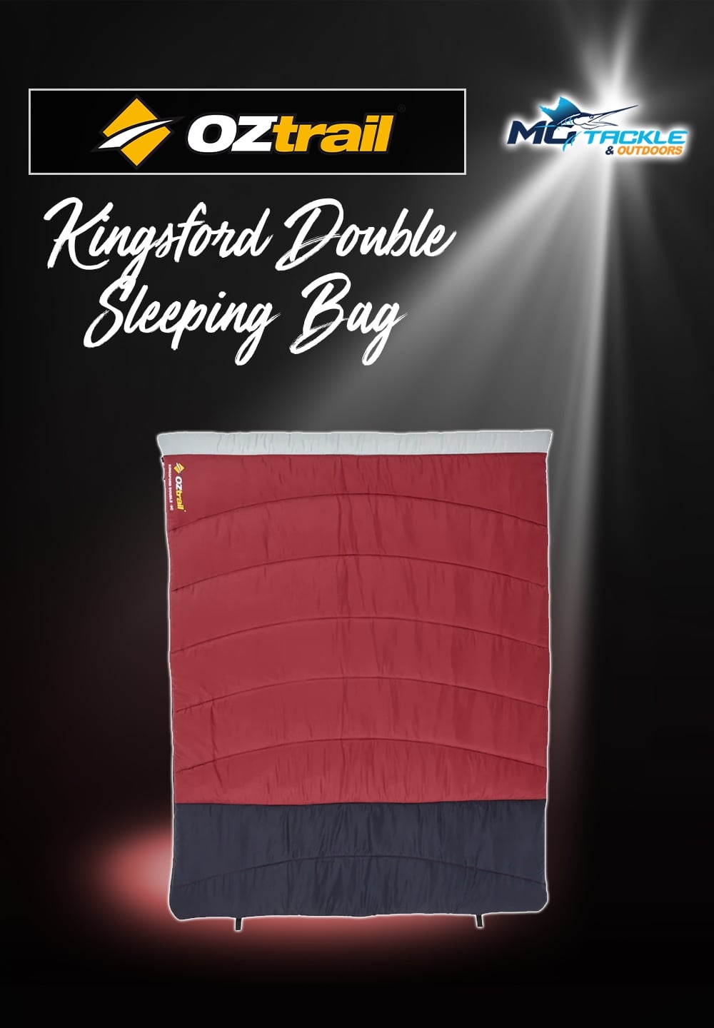 New - Oztrail Kingsford Double -3C Sleeping Bag