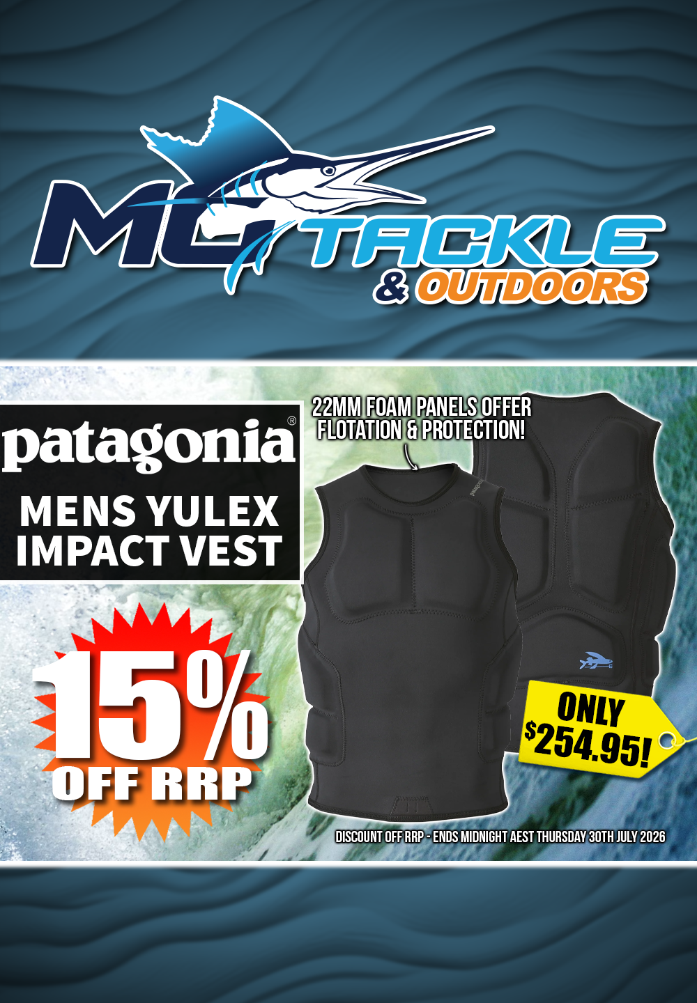 15% off Patagonia Mens Yulex Impact Vest