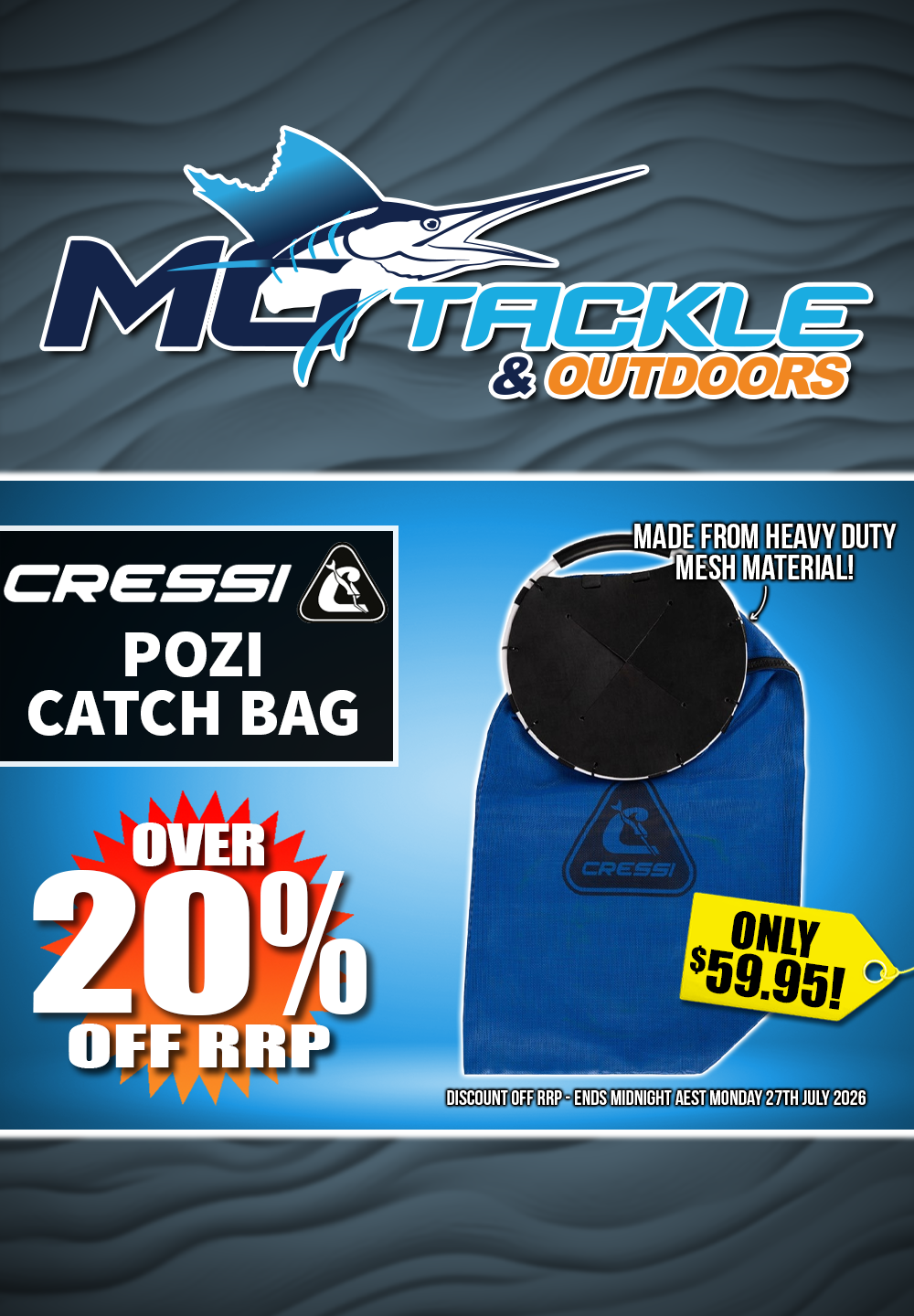 Over 20% off Cressi POZI Catch Ba