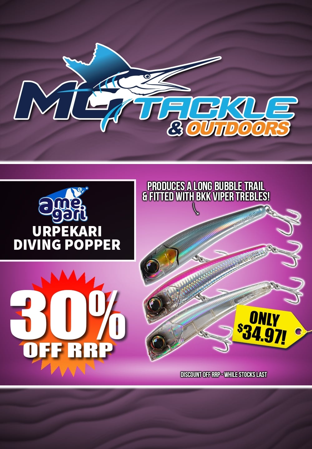 30% off Amegari Urpekari Diving Popper