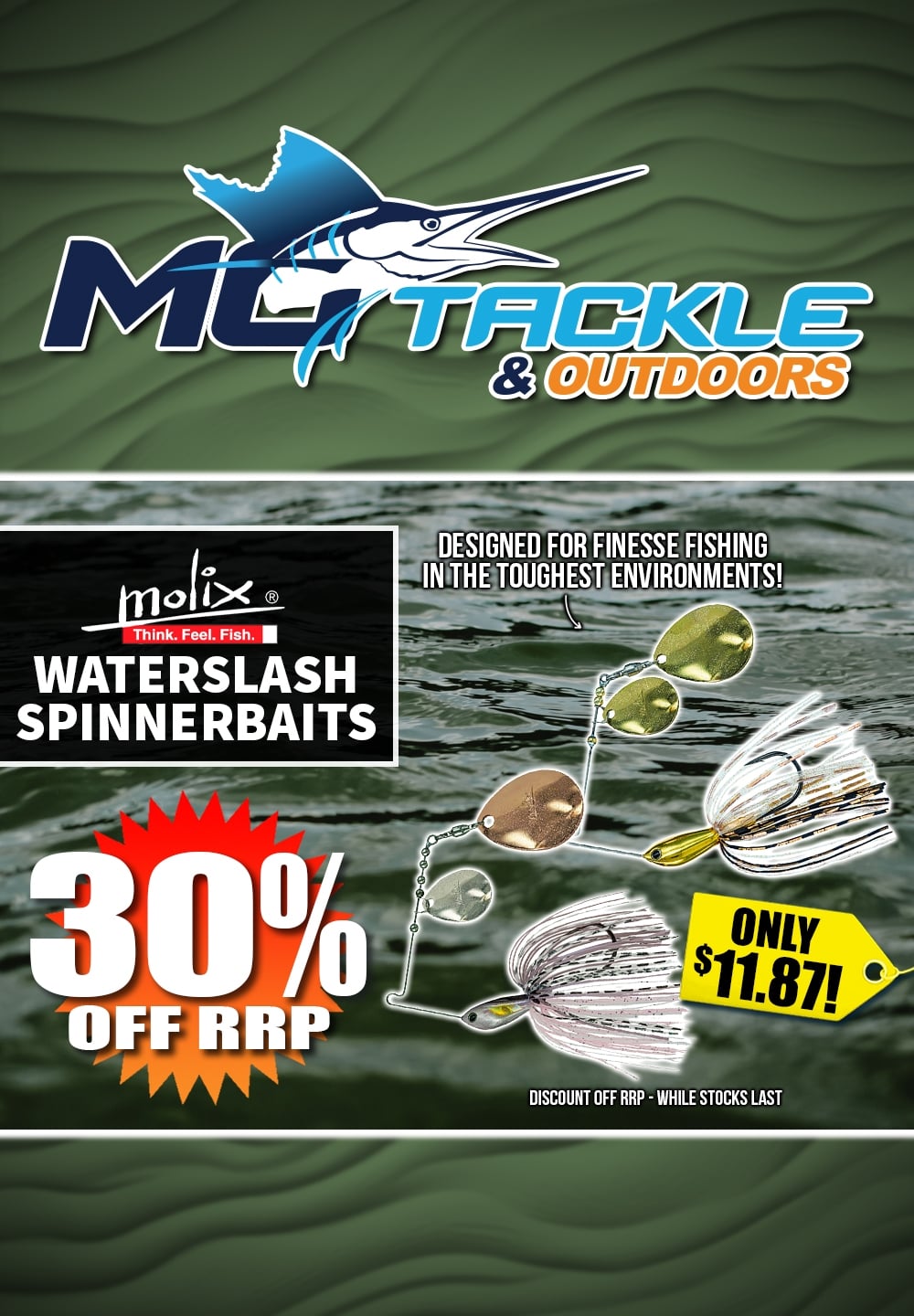30% off Molix Waterslash Spinnerbait