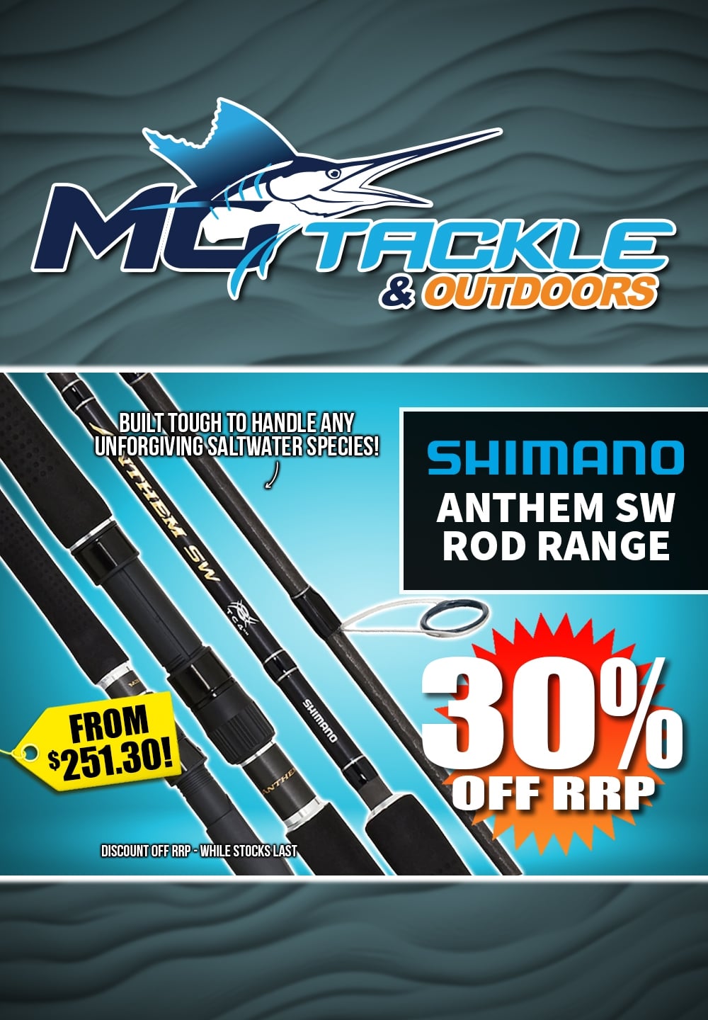 30% off Shimano Anthem SW Rod