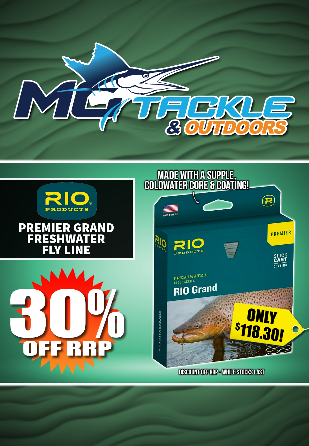 30% off Rio Premier Grand Freshwater Fly Line