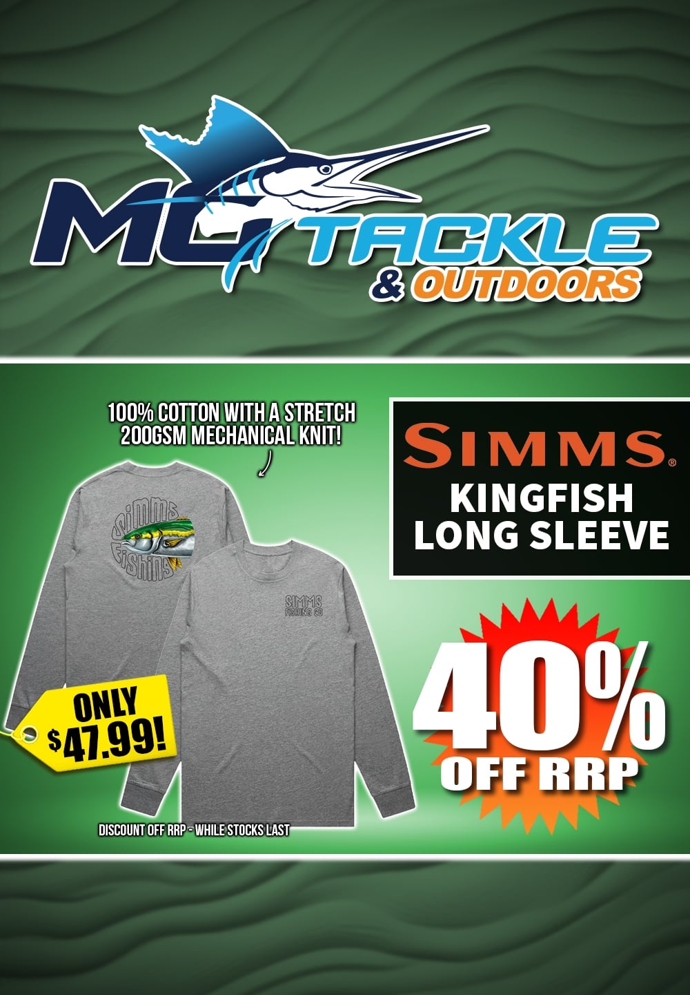 40% off Simms Kingfish Long Sleeve T-Shirt