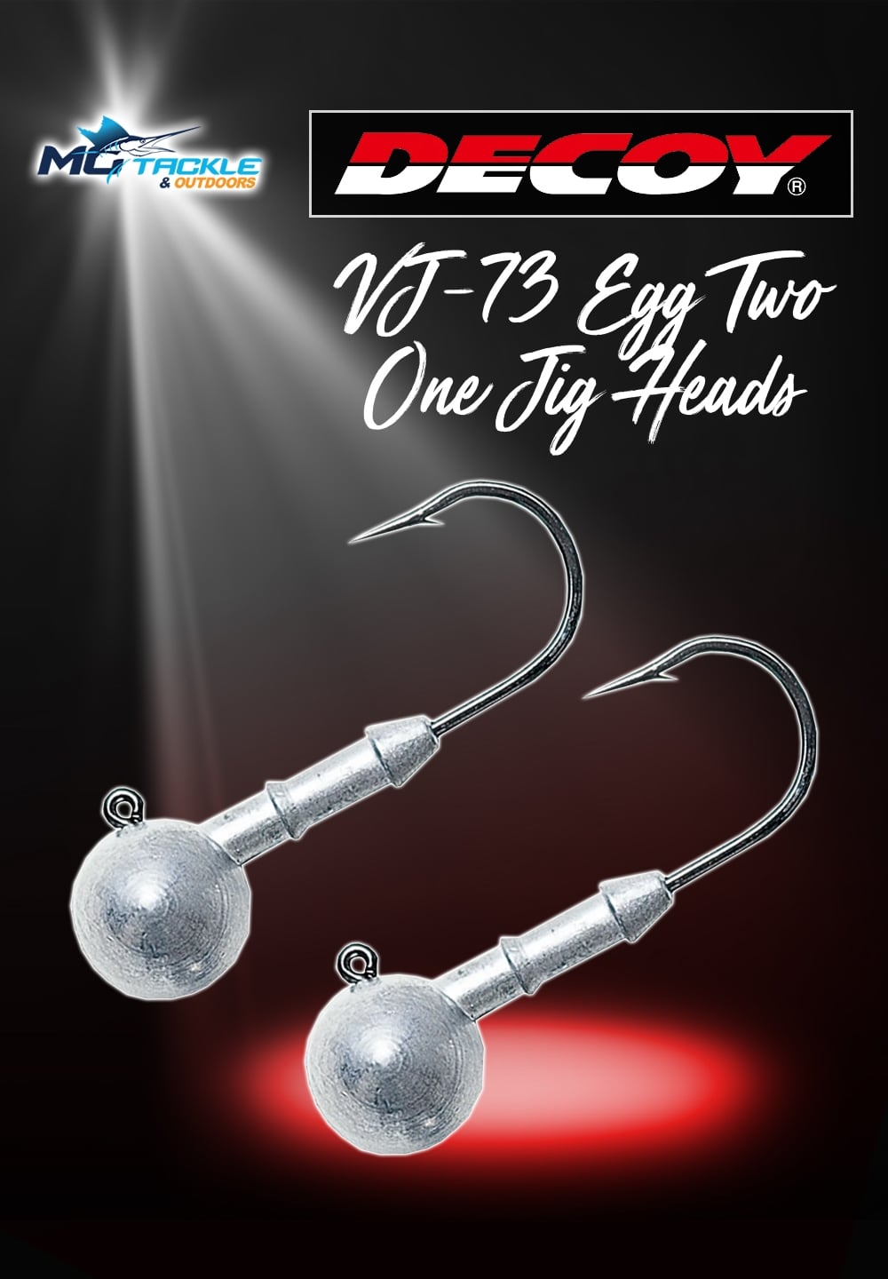 New - Decoy VJ-73 Egg Two-One Jig Head