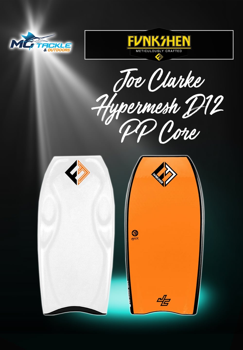 New - Funkshen Joe Clarke Hypermesh D12 PP Core Bodyboard