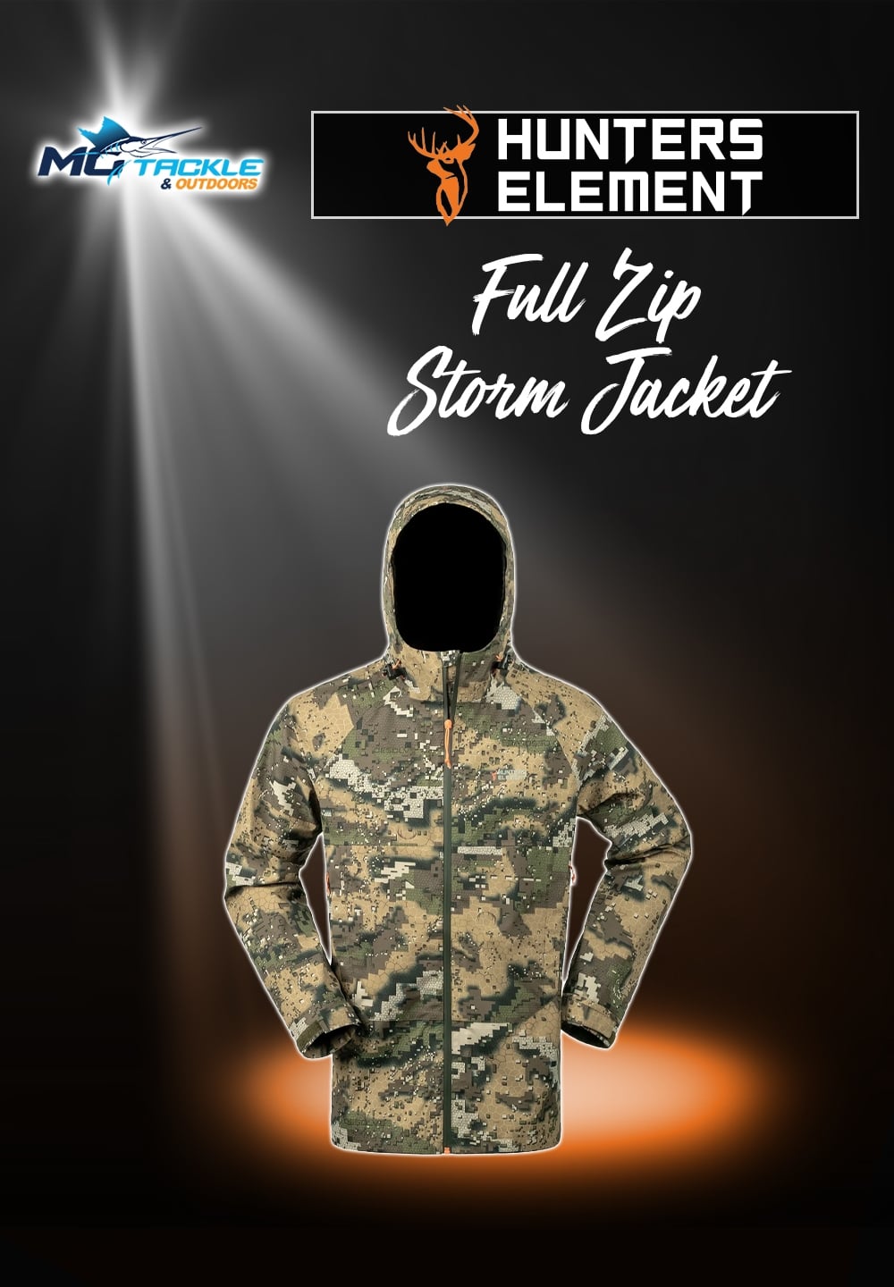 New - Hunters Element Full Zip Storm Jacket