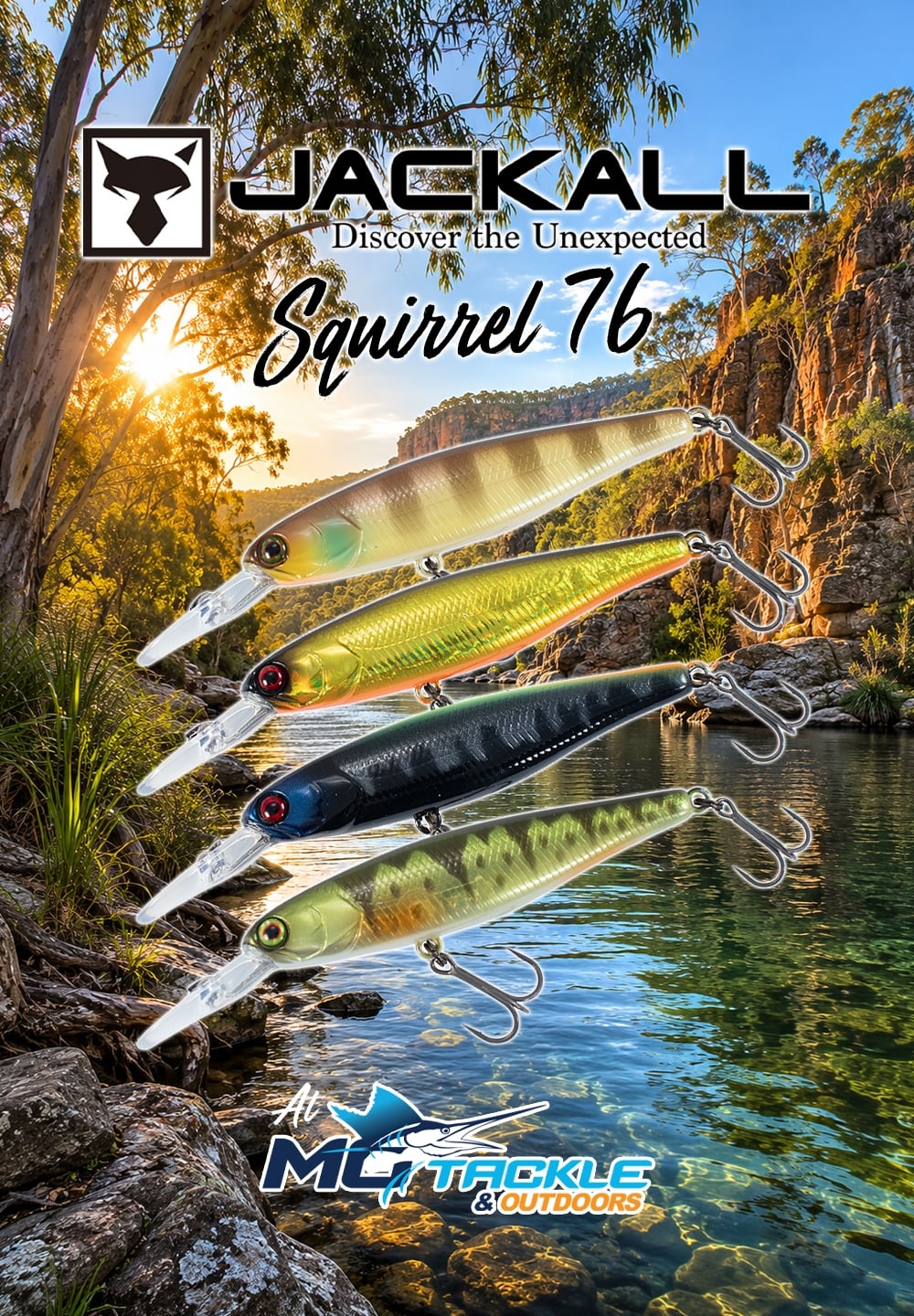 New - Jackall Squirrel 76SP Suspending Lure