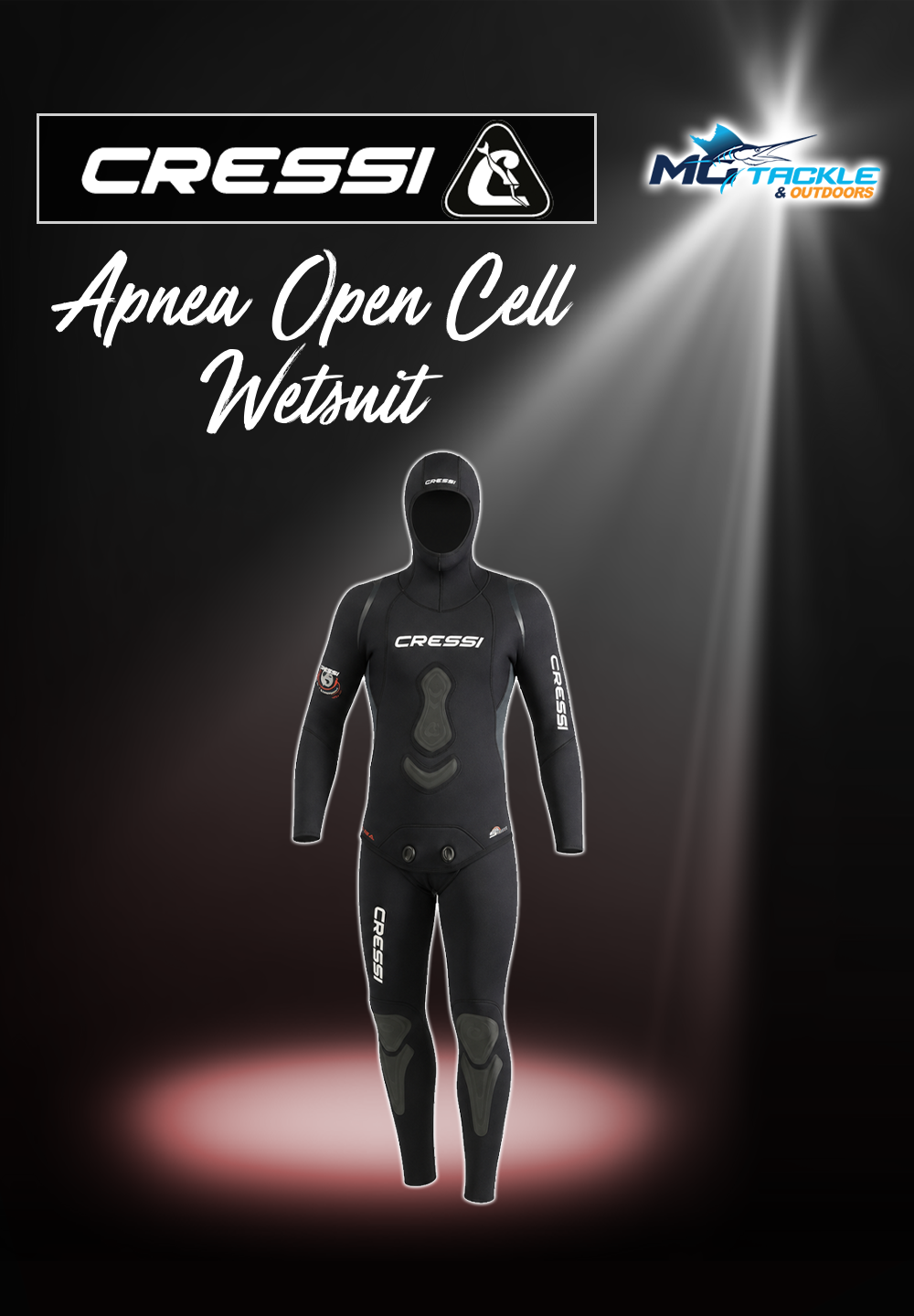 New - Cressi Apnea Open Cell 3.5mm 2 Piece Wetsuit