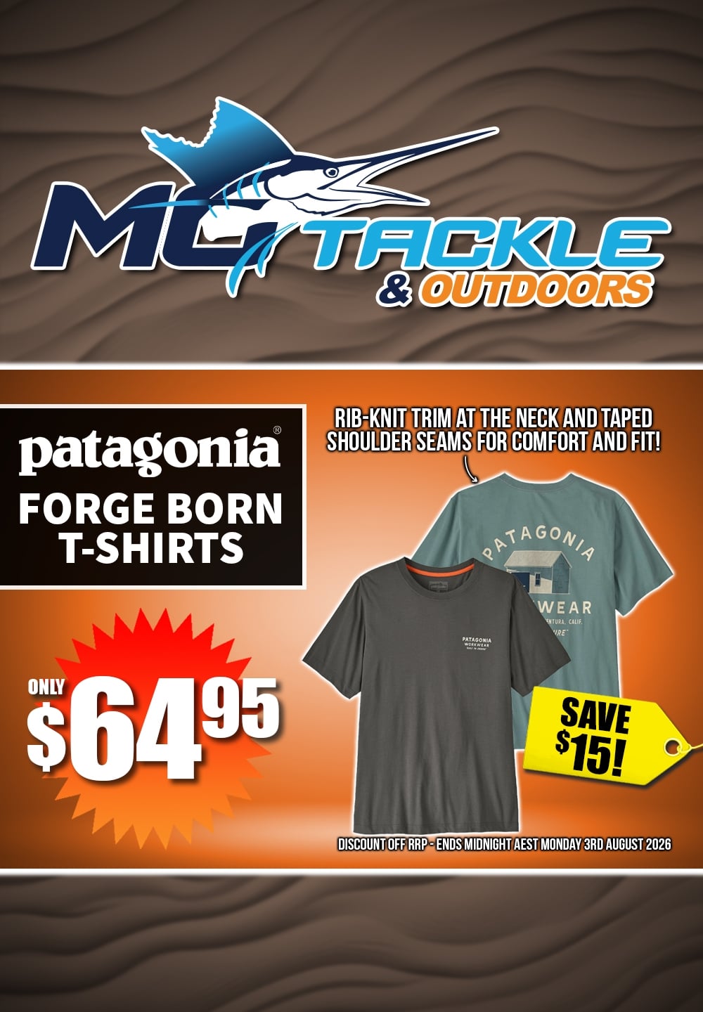 Patagonia Mens Forge Born T-Shirt only $64.95