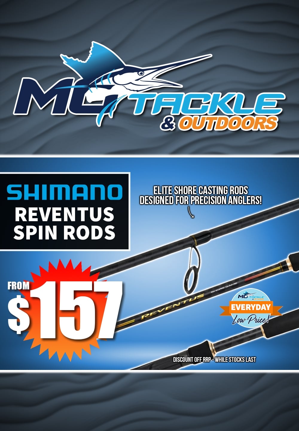 Shimano Reventus Spin Rod from $157