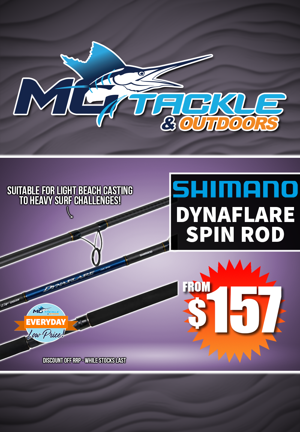 Shimano Dynaflare Spin Rods from $157
