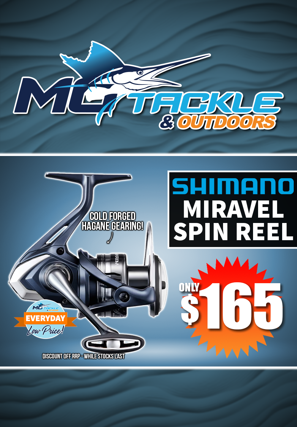 Shimano Miravel Spin Reel only $165