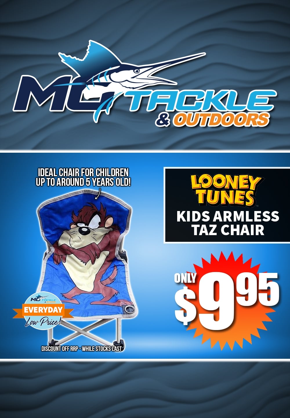 Shakespeare Looney Tunes Kids Chairs Taz Armless only $9.95