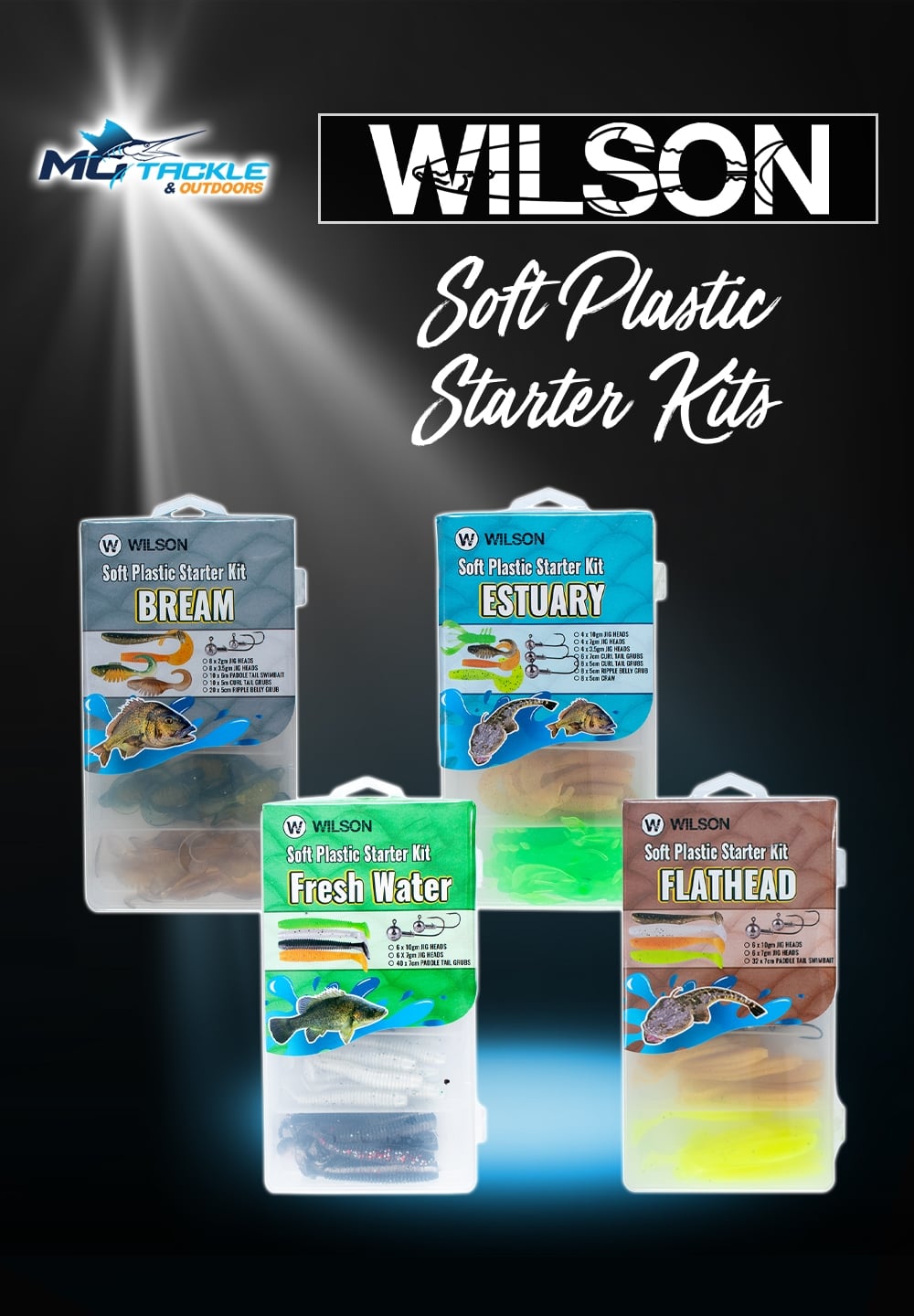 New - Wilson Soft Plastic Starter Kits