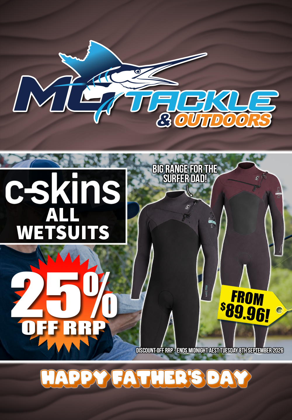 25% off ALL C-Skins Wetsuits