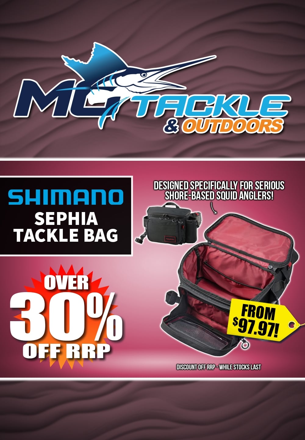 30% off Shimano Sephia Tackle Bag