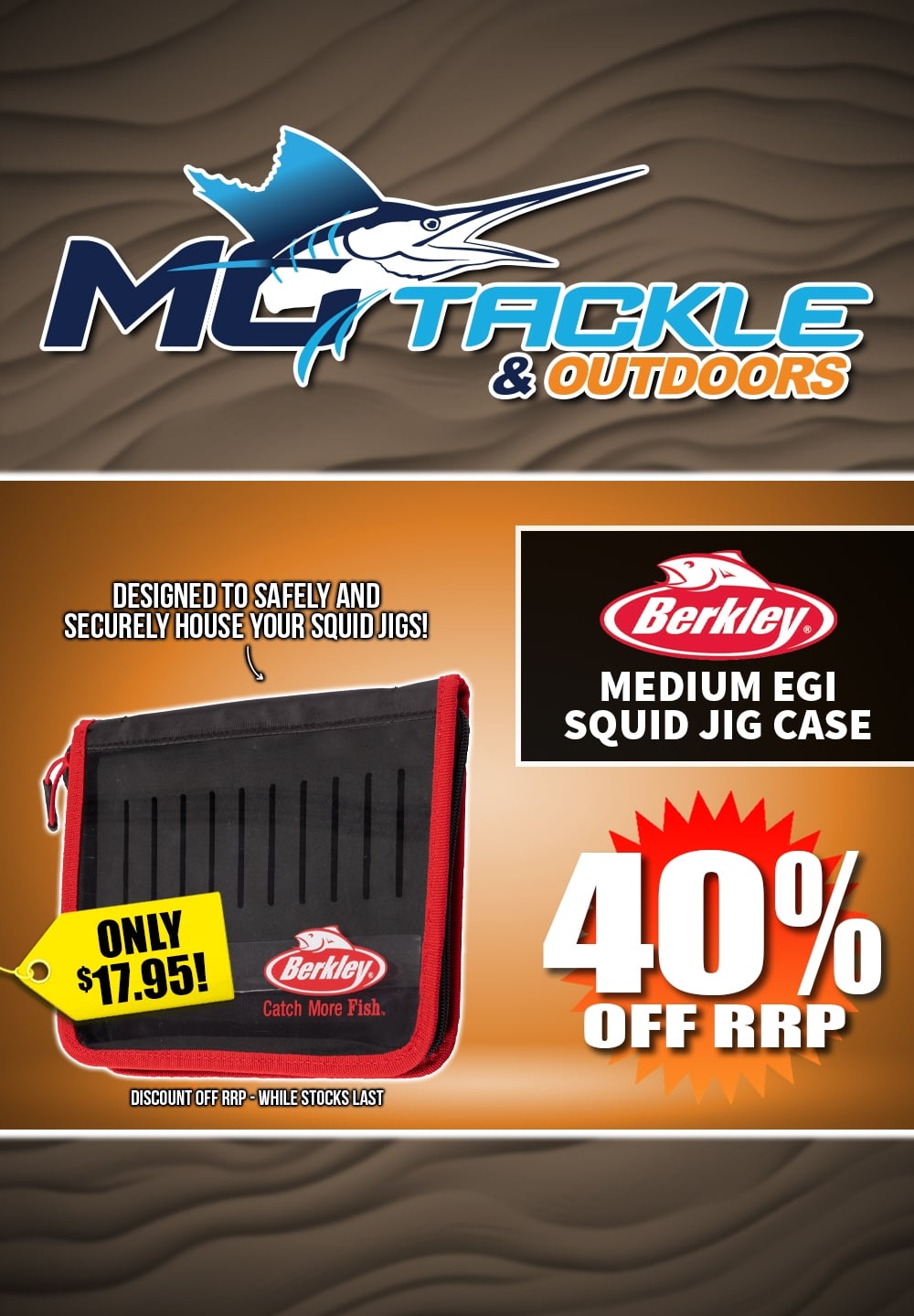 40% off Berkley Medium Egi Squid Jig Case