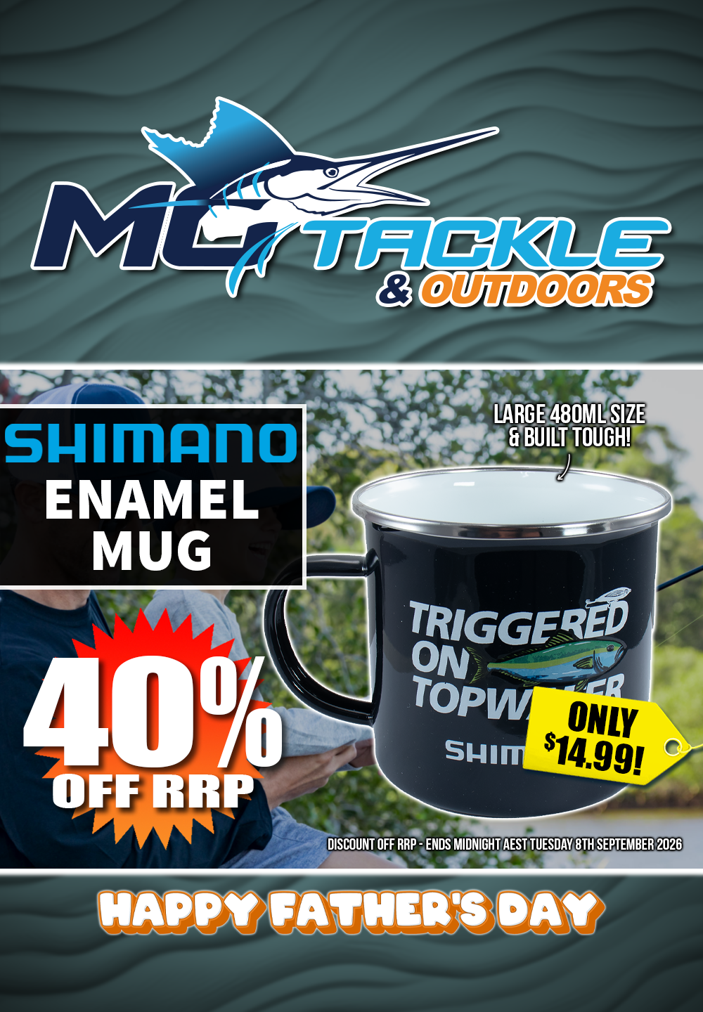 40% off Shimano Enamel Mug