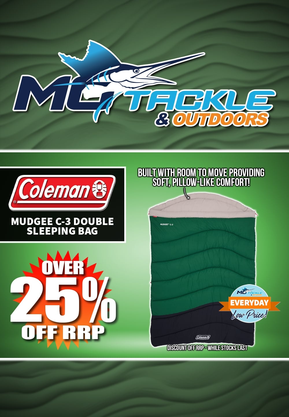 Coleman Mudgee C-3 Double Sleeping Bag only $169.99