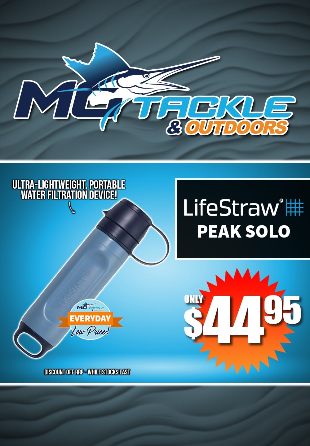 LifeStraw Peak Solo only $44.95