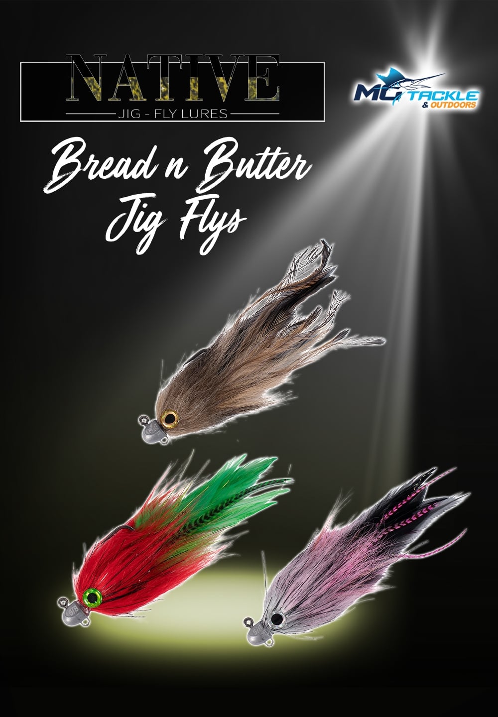 New - NATIVE Bread n Butter Jig Fly Lure